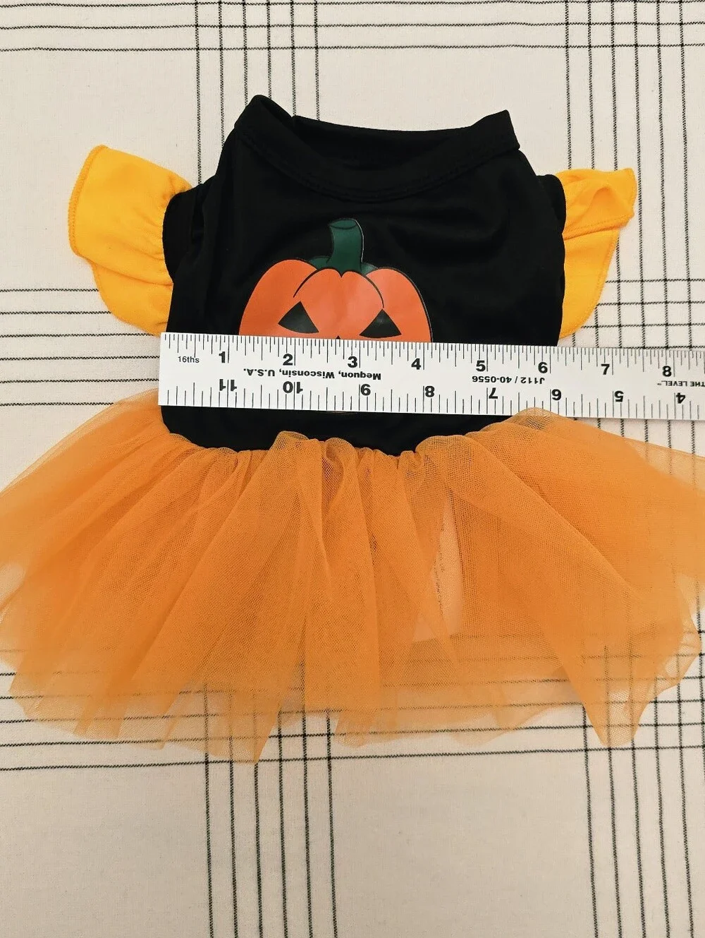 Dog Halloween Costume Dress Size S Black Orange Pumpkin Tutu Pet Apparel NWT